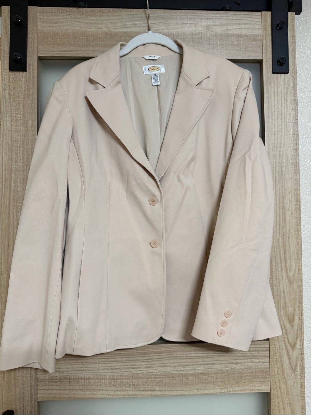 Talbots Women's Light Cream Single-Breasted Blazer